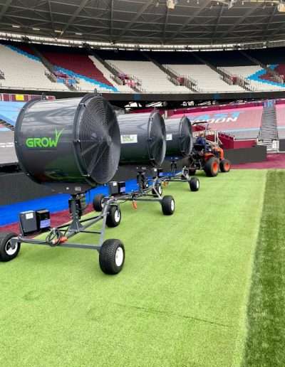 P1 Turf fan improves air movement to counter turf disease and stress