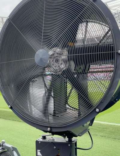 Close up of SeeGrow turf fans for air movement