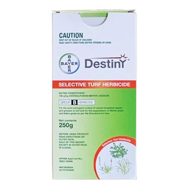 Destiny branded product containing iodosulfuron branded herbicide for onion grass control