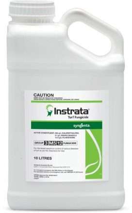 Instrata turf combination fungicide is a 3 way mix of chlorothalonil, propiconazole and fludioxonil