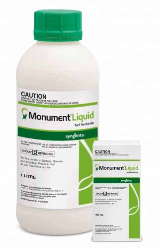 Monument liquid trifloxysulfuron for sedge control