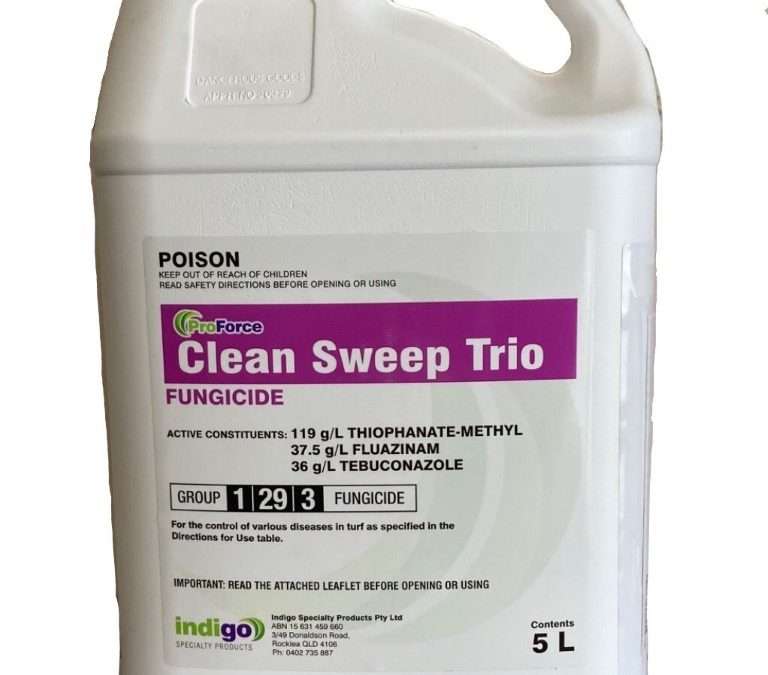 Clean Sweep Trio combination fungicide 5L is a great tool for managing fungicide resistance due to its multiple modes of action.