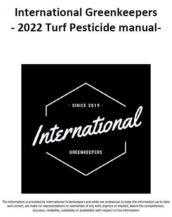 International Greenkeepers for Hire turf chemical guide