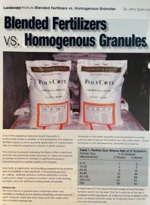 Blended vs homogenous fertilizers On turfgrass what is the best agronomic option between blended vs homogenous fertilizers