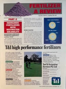 Fertilizers in turf Fertilizers in turf