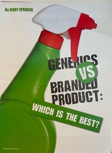 Generic vs branded turf chemicals. A UK article on turfgrass chemistry