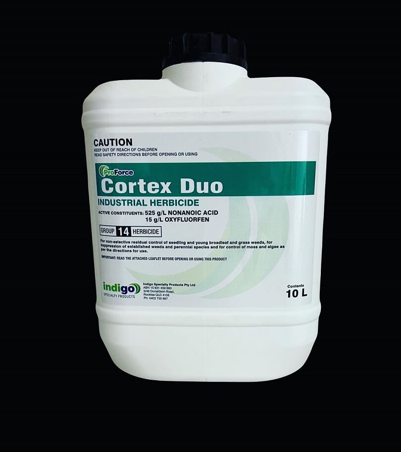 Cortex Duo is a non glyphosate weed killer. It is a knockdown herbicide with a longterm residual