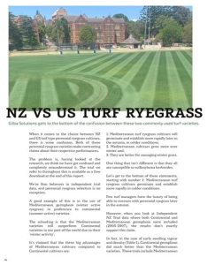 NZ vs US ryegrass NZ vs US perennial ryegrass in IGFH