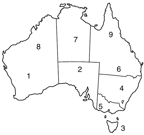 Climatic zones for dark green Intense perennial ryegrass in Australia