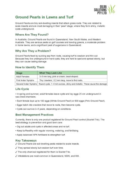 Ground pearl fact sheet