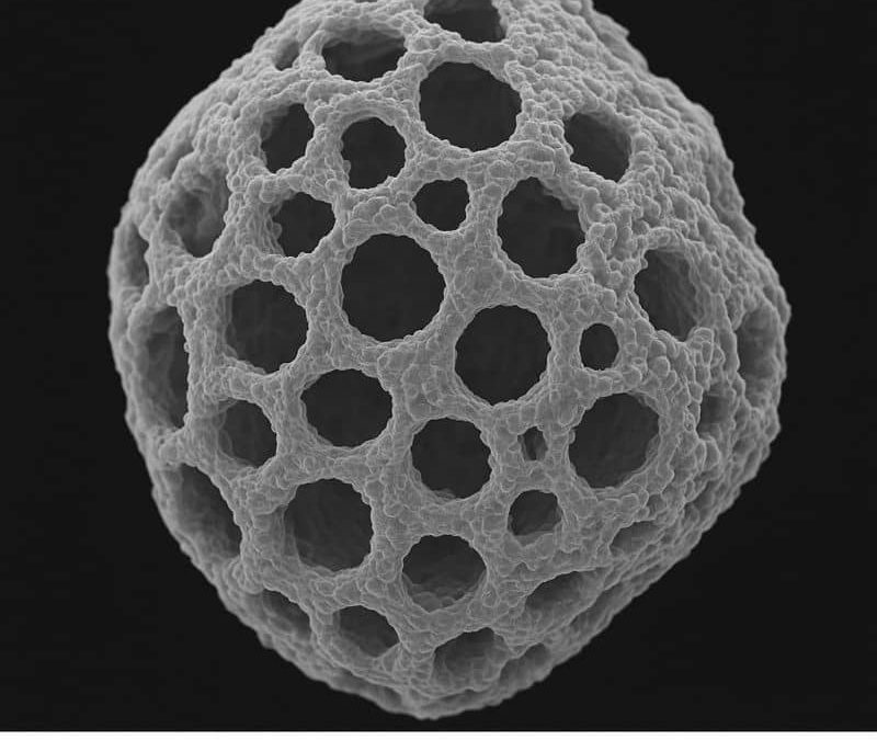 micrograph of biogenic silica used as a soil amendment in sand based constructions